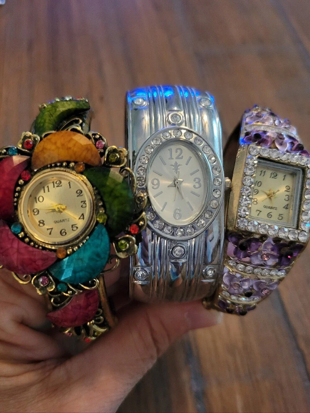 Women's Clamper Bracelet Watch Bundle